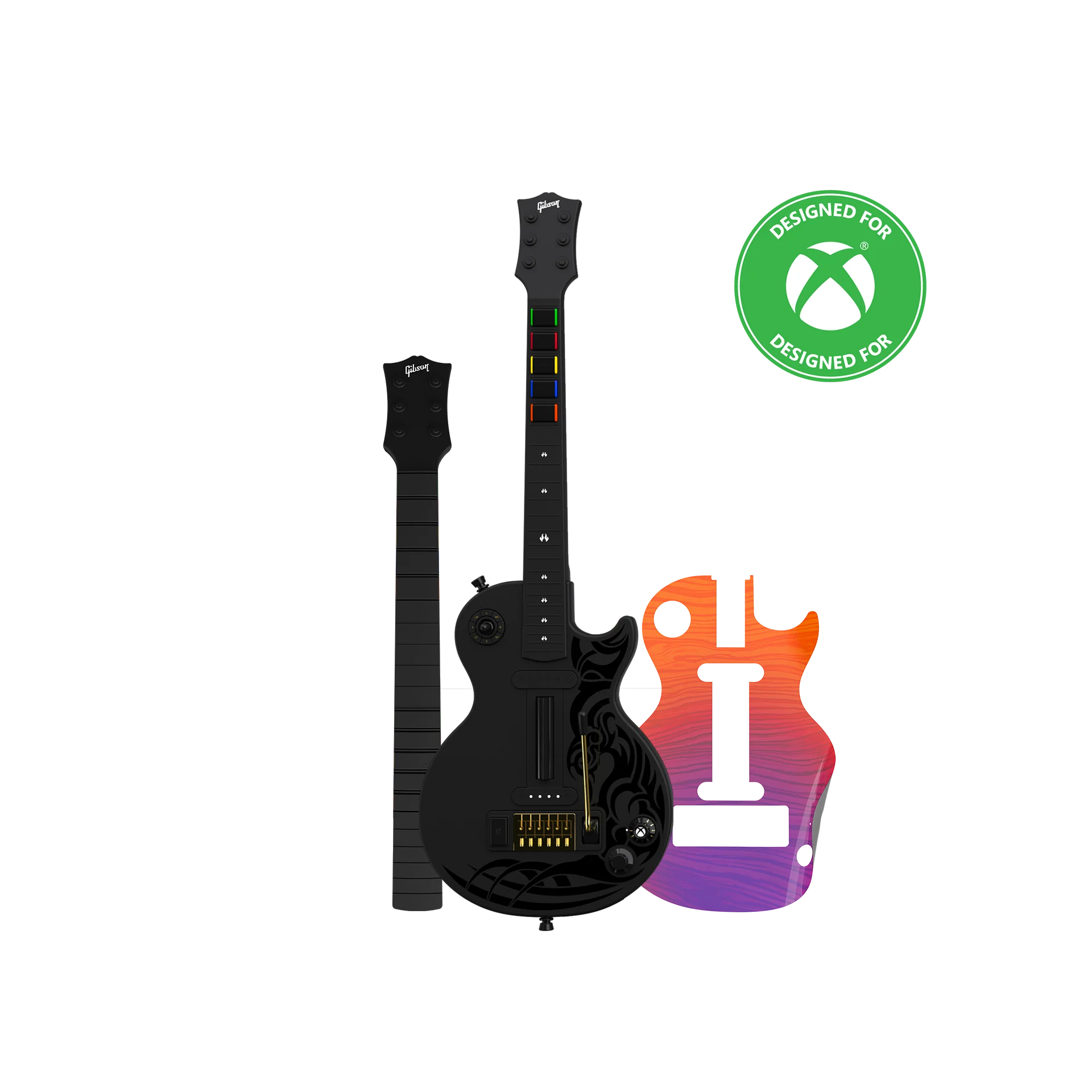 CRKD Gibson Les Paul Black Tribal Encore + Solo Neck + Faceplate Skin Bundle for Xbox Series X|S, Xbox One & PC - Image 13