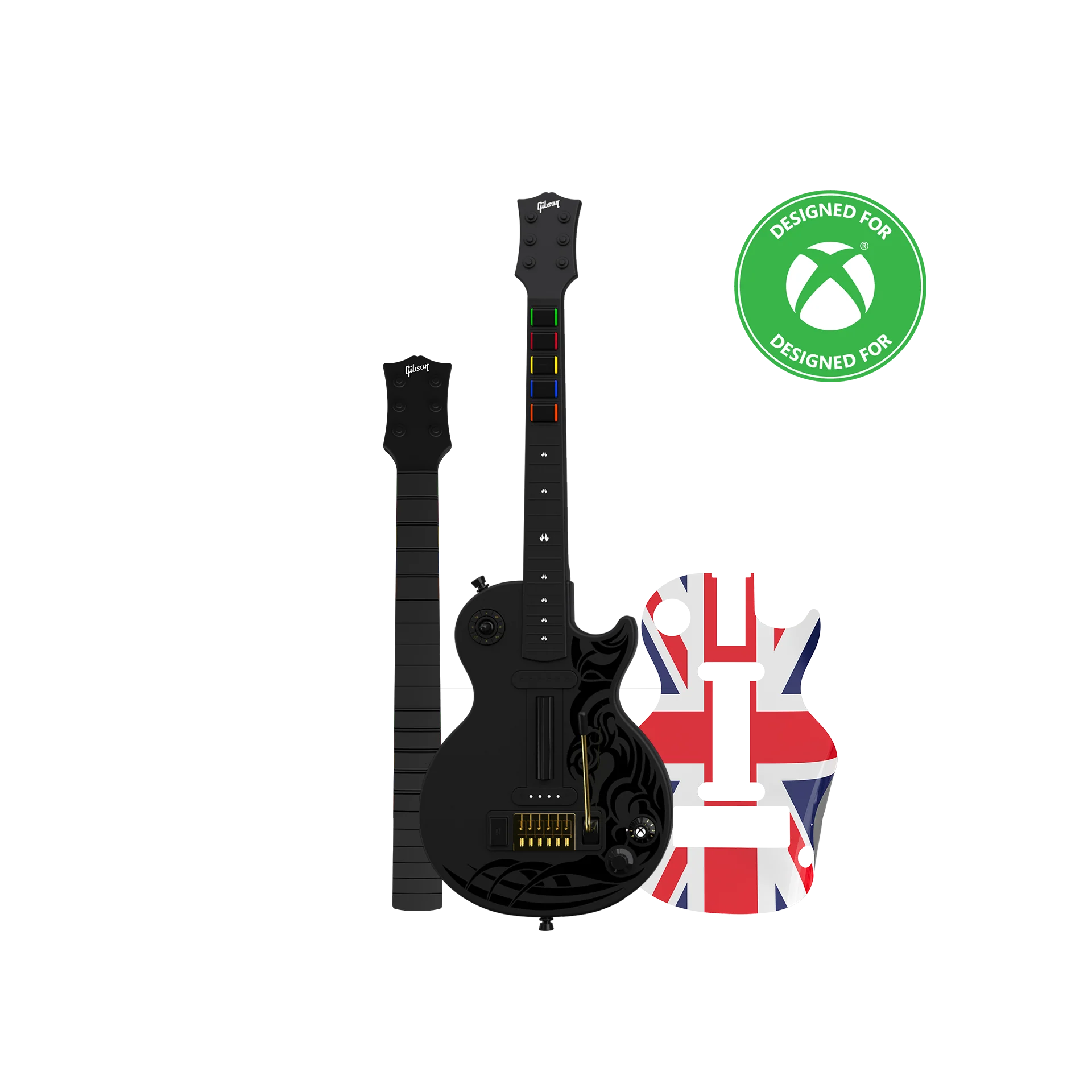 CRKD Gibson Les Paul Black Tribal Encore + Solo Neck + Faceplate Skin Bundle for Xbox Series X|S, Xbox One & PC - Image 15