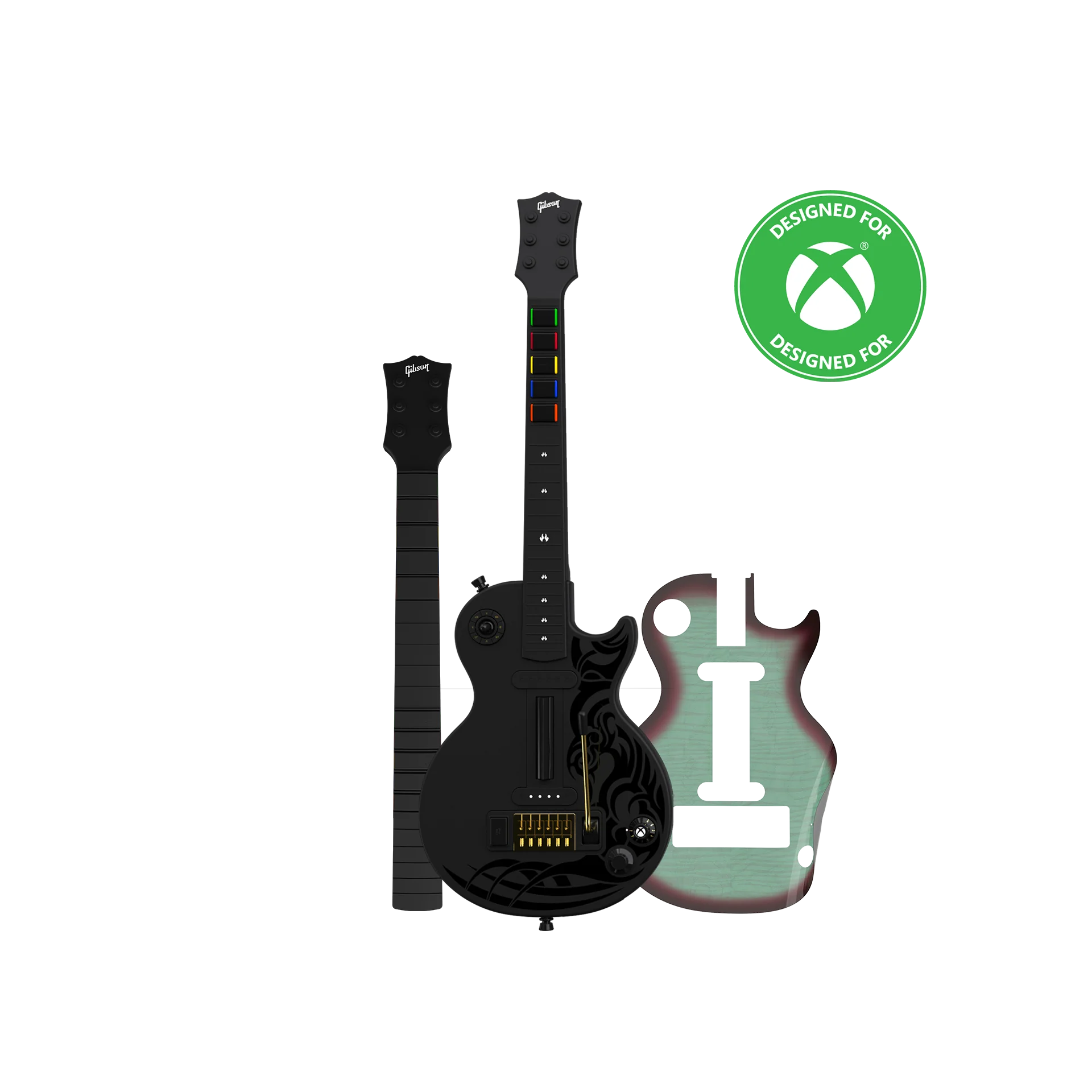 CRKD Gibson Les Paul Black Tribal Encore + Solo Neck + Faceplate Skin Bundle for Xbox Series X|S, Xbox One & PC - Image 19