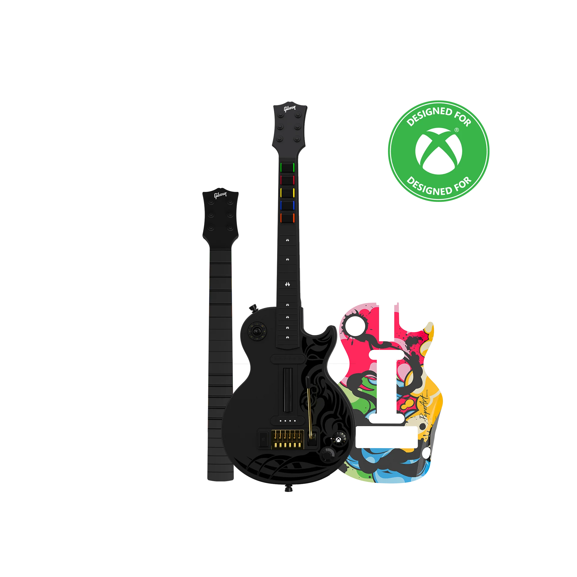 CRKD Gibson Les Paul Black Tribal Encore + Solo Neck + Faceplate Skin Bundle for Xbox Series X|S, Xbox One & PC - Image 21