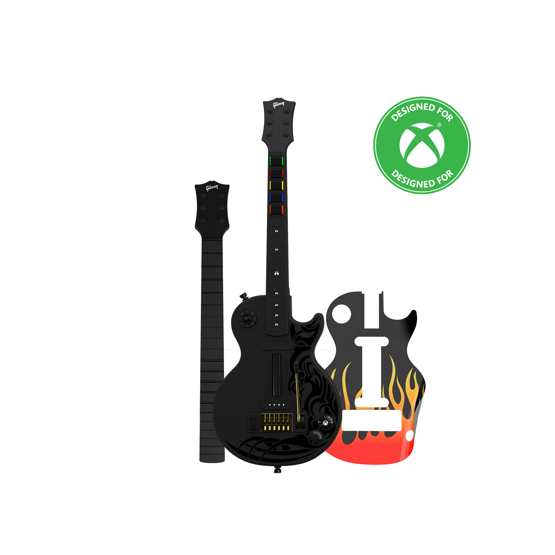 CRKD Gibson Les Paul Black Tribal Encore + Solo Neck + Faceplate Skin Bundle for Xbox Series X|S, Xbox One & PC - Image 23