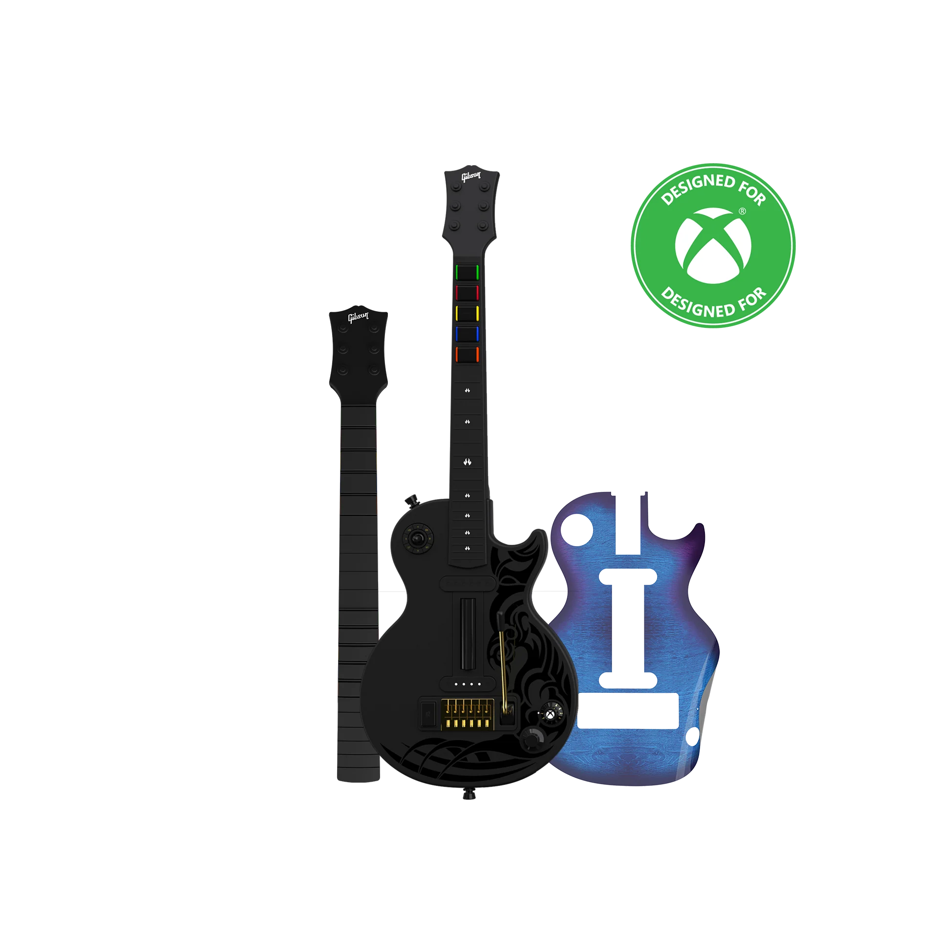 CRKD Gibson Les Paul Black Tribal Encore + Solo Neck + Faceplate Skin Bundle for Xbox Series X|S, Xbox One & PC - Image 27