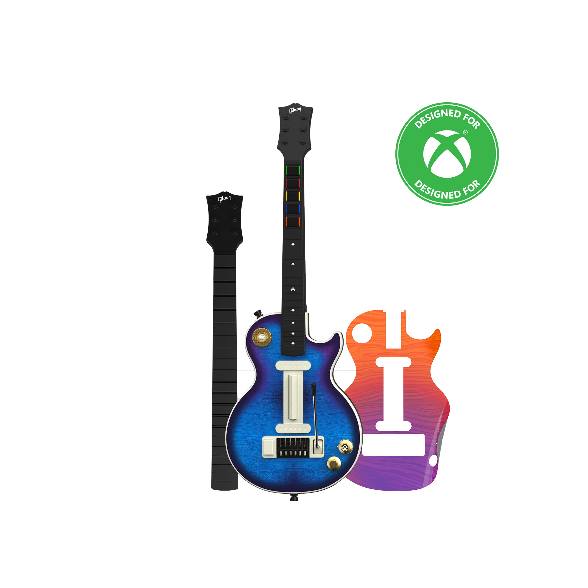 CRKD Gibson Les Paul Blueberry Burst Pro + Solo Neck + Faceplate Skin Bundle for Xbox Series X|S, Xbox One & PC - Image 13