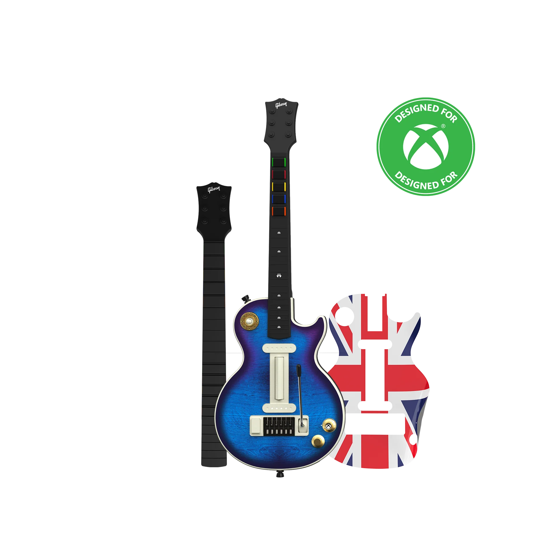 CRKD Gibson Les Paul Blueberry Burst Pro + Solo Neck + Faceplate Skin Bundle for Xbox Series X|S, Xbox One & PC - Image 15