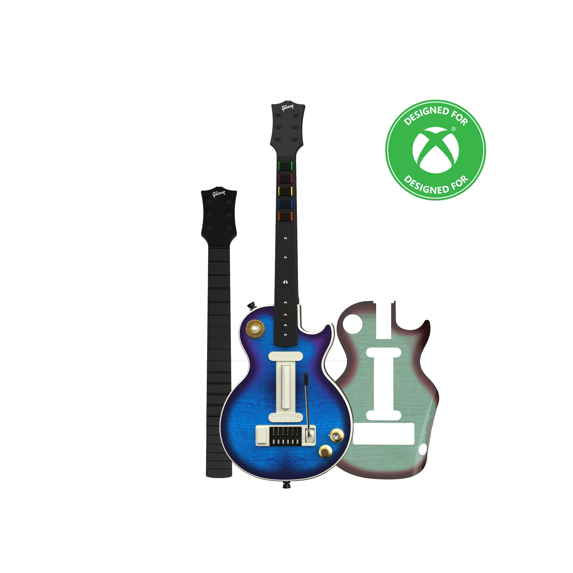 CRKD Gibson Les Paul Blueberry Burst Pro + Solo Neck + Faceplate Skin Bundle for Xbox Series X|S, Xbox One & PC - Image 19