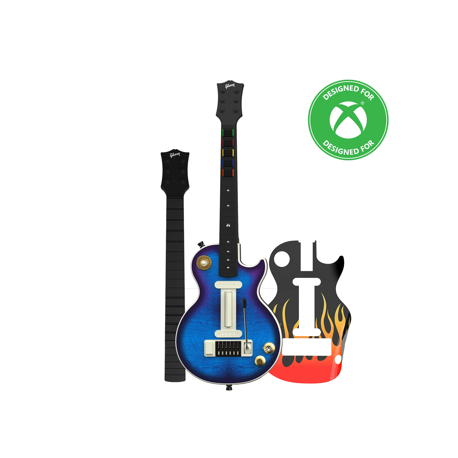 CRKD Gibson Les Paul Blueberry Burst Pro + Solo Neck + Faceplate Skin Bundle for Xbox Series X|S, Xbox One & PC - Image 23