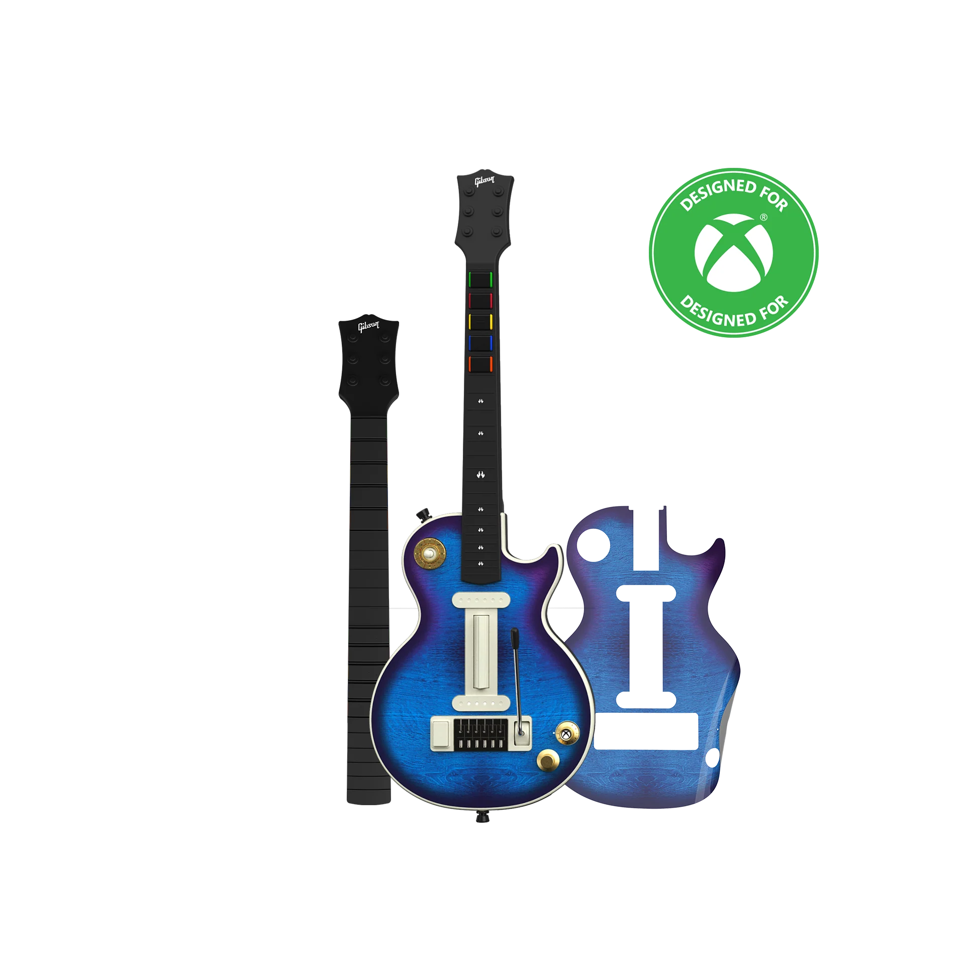CRKD Gibson Les Paul Blueberry Burst Pro + Solo Neck + Faceplate Skin Bundle for Xbox Series X|S, Xbox One & PC - Image 27