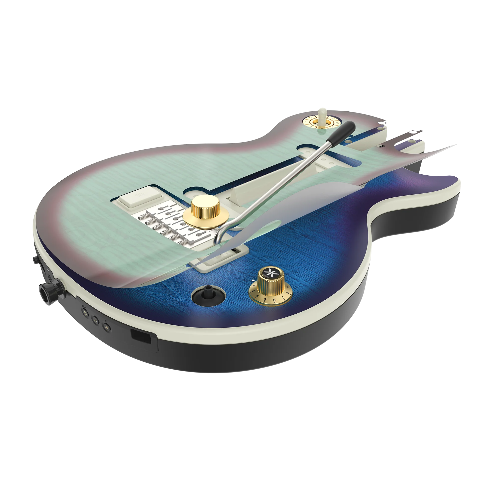 CRKD Gibson Les Paul Faceplate Skin Aqua Fade (Gloss) - Image 2