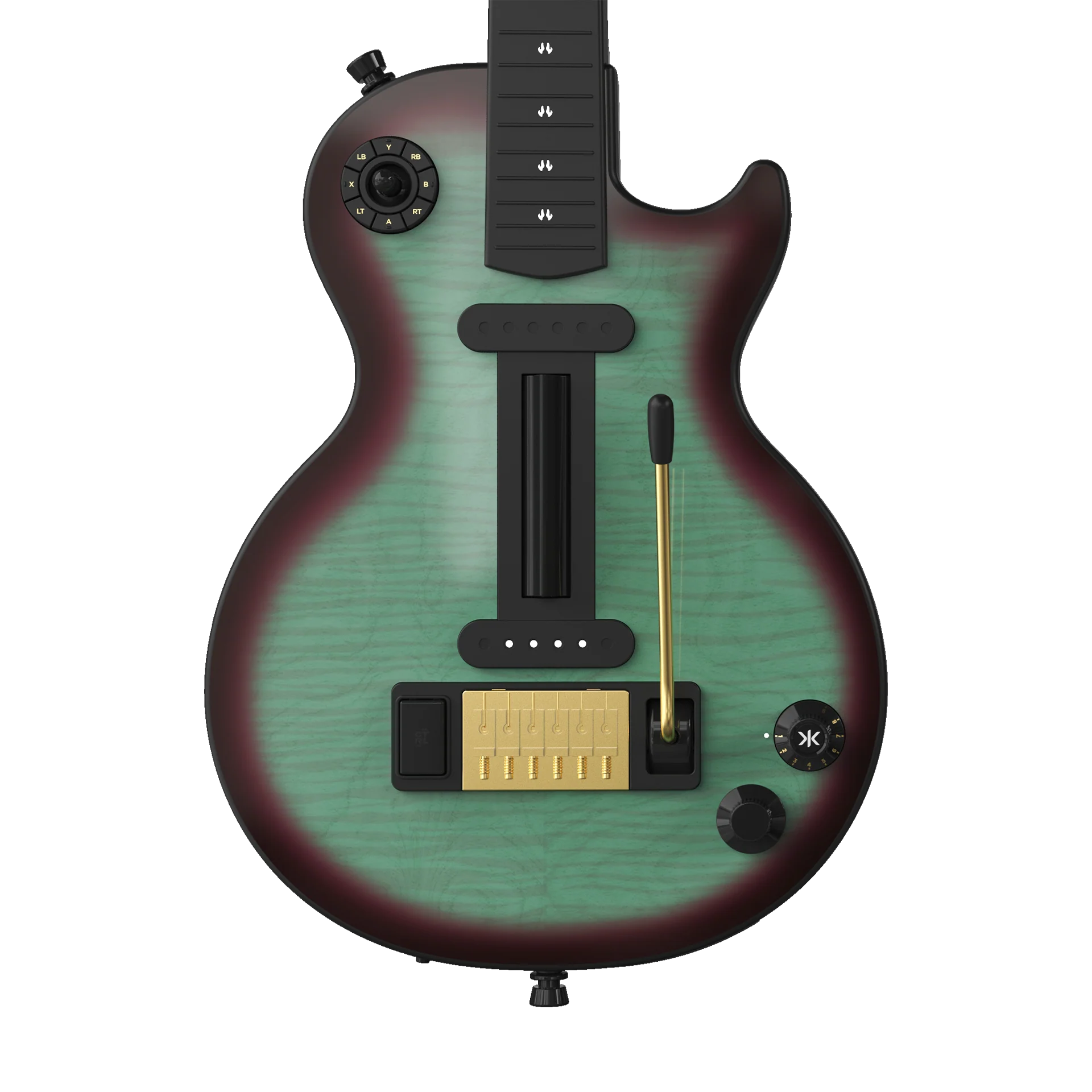 CRKD Gibson Les Paul Faceplate Skin Aqua Fade (Gloss) - Image 7
