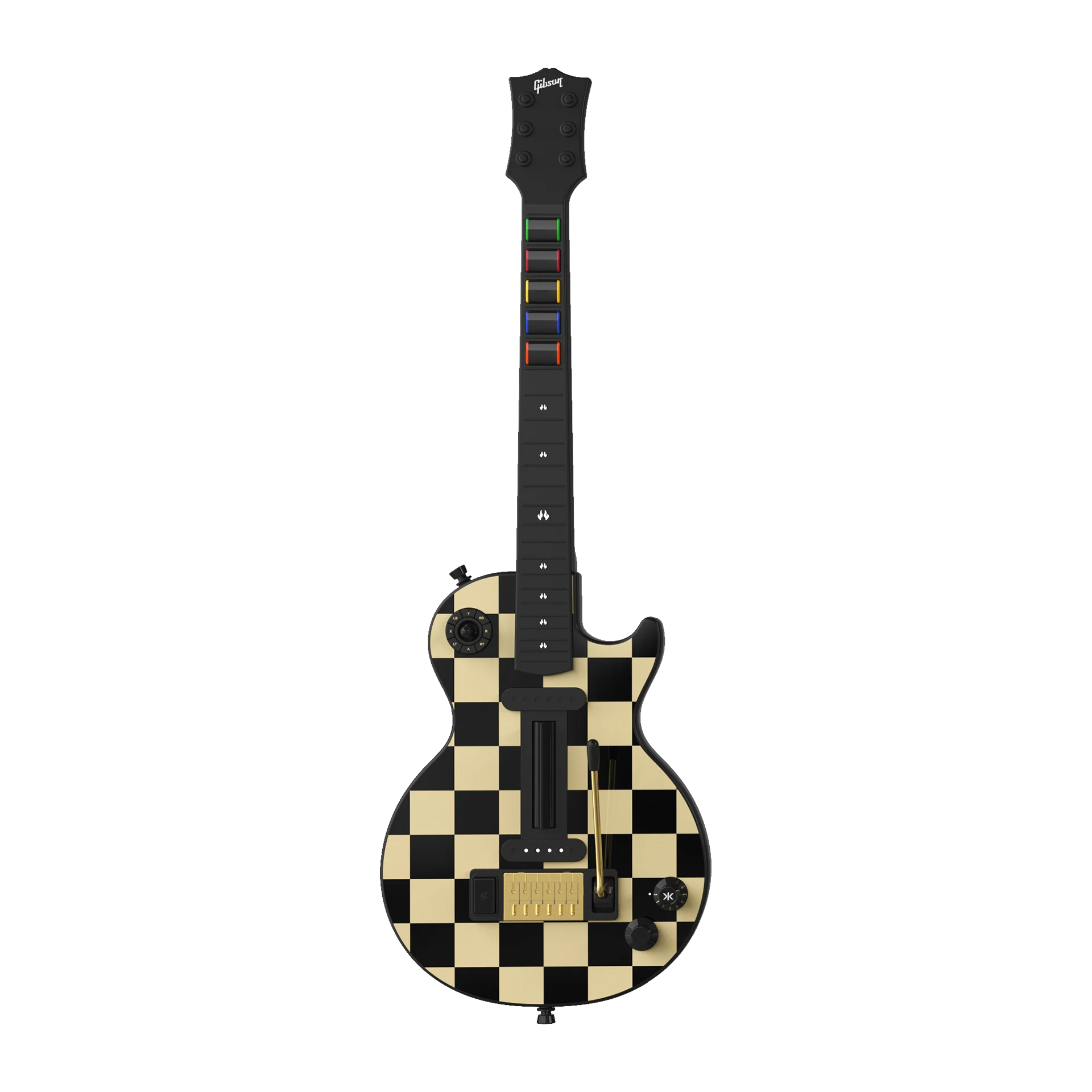 CRKD Gibson Les Paul Faceplate Skin Black Check (Gloss) - Image 9