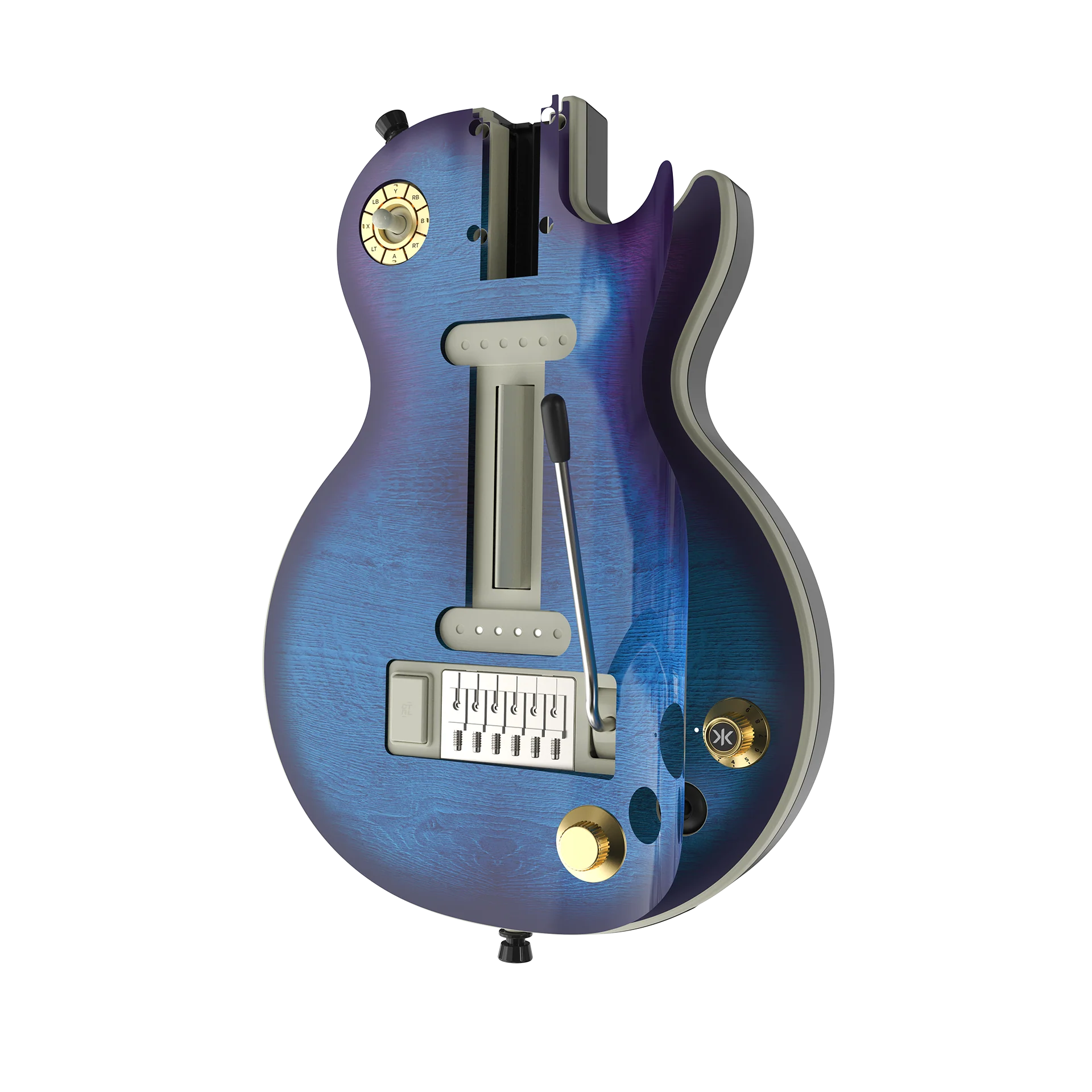 CRKD Gibson Les Paul Faceplate Skin Blueberry Burst (Gloss) - Image 4