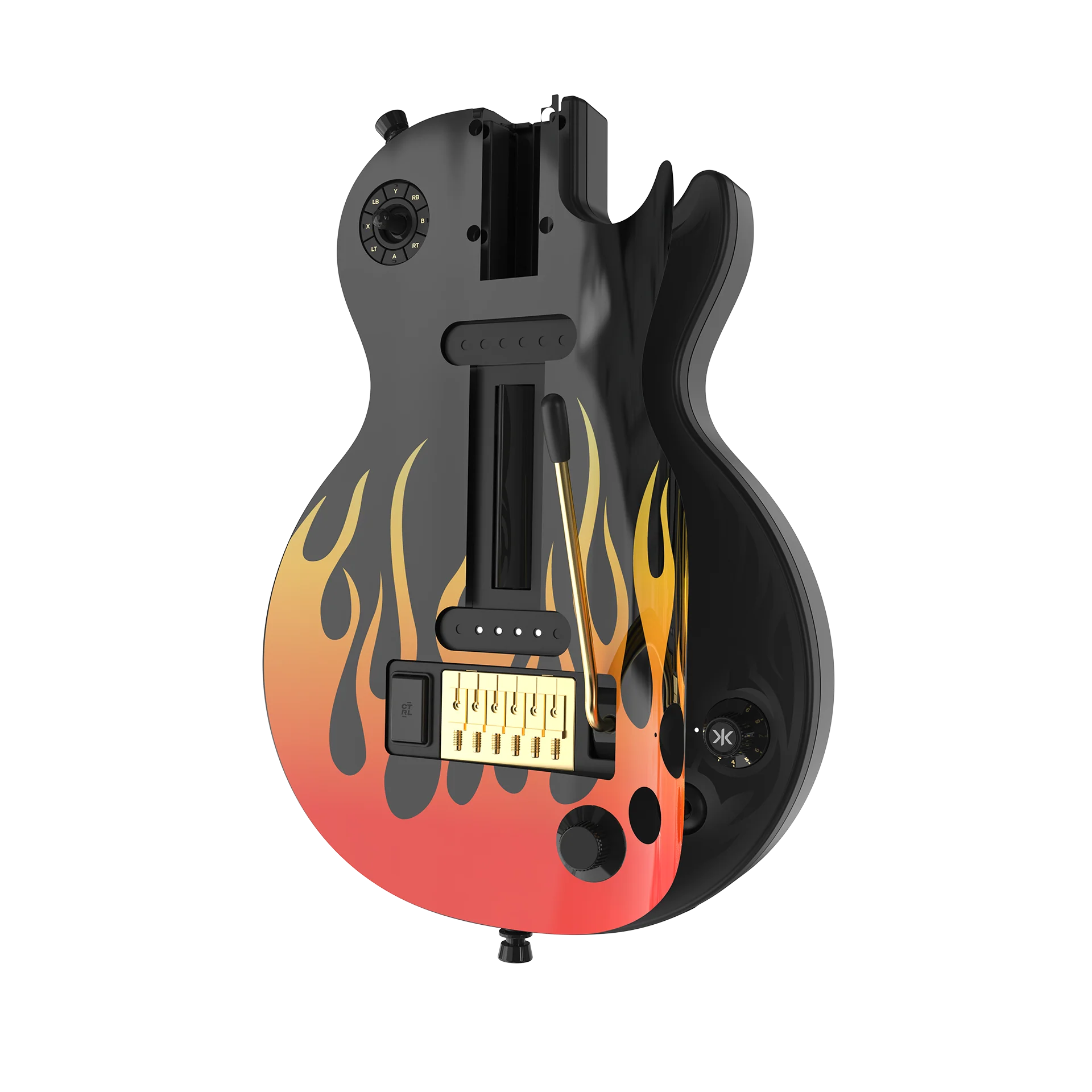 CRKD Gibson Les Paul Faceplate Skin Flames (Gloss) - Image 5