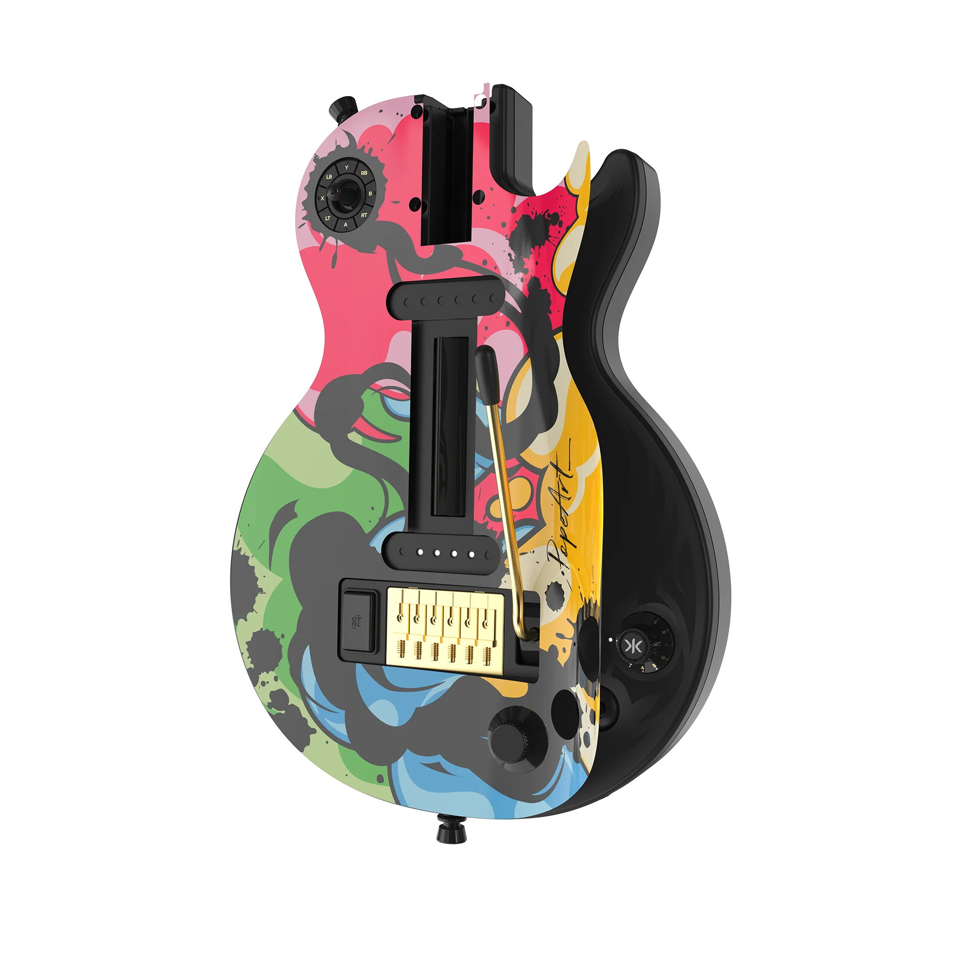 CRKD Gibson Les Paul Faceplate Skin Inked POPeArt (Gloss) - Image 5