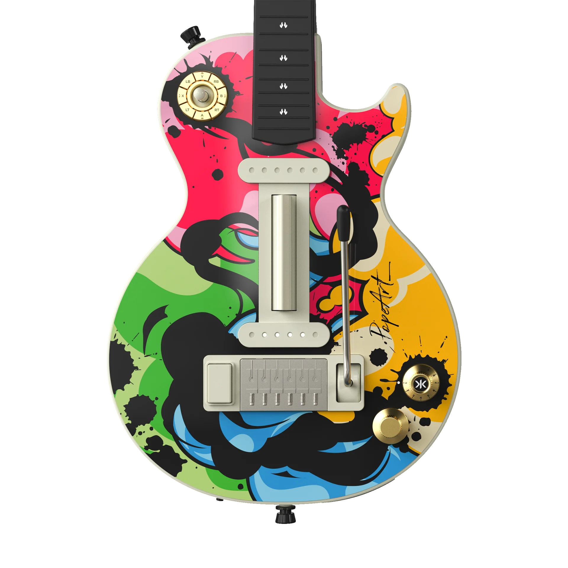 CRKD Gibson Les Paul Faceplate Skin Inked POPeArt (Gloss) - Image 6