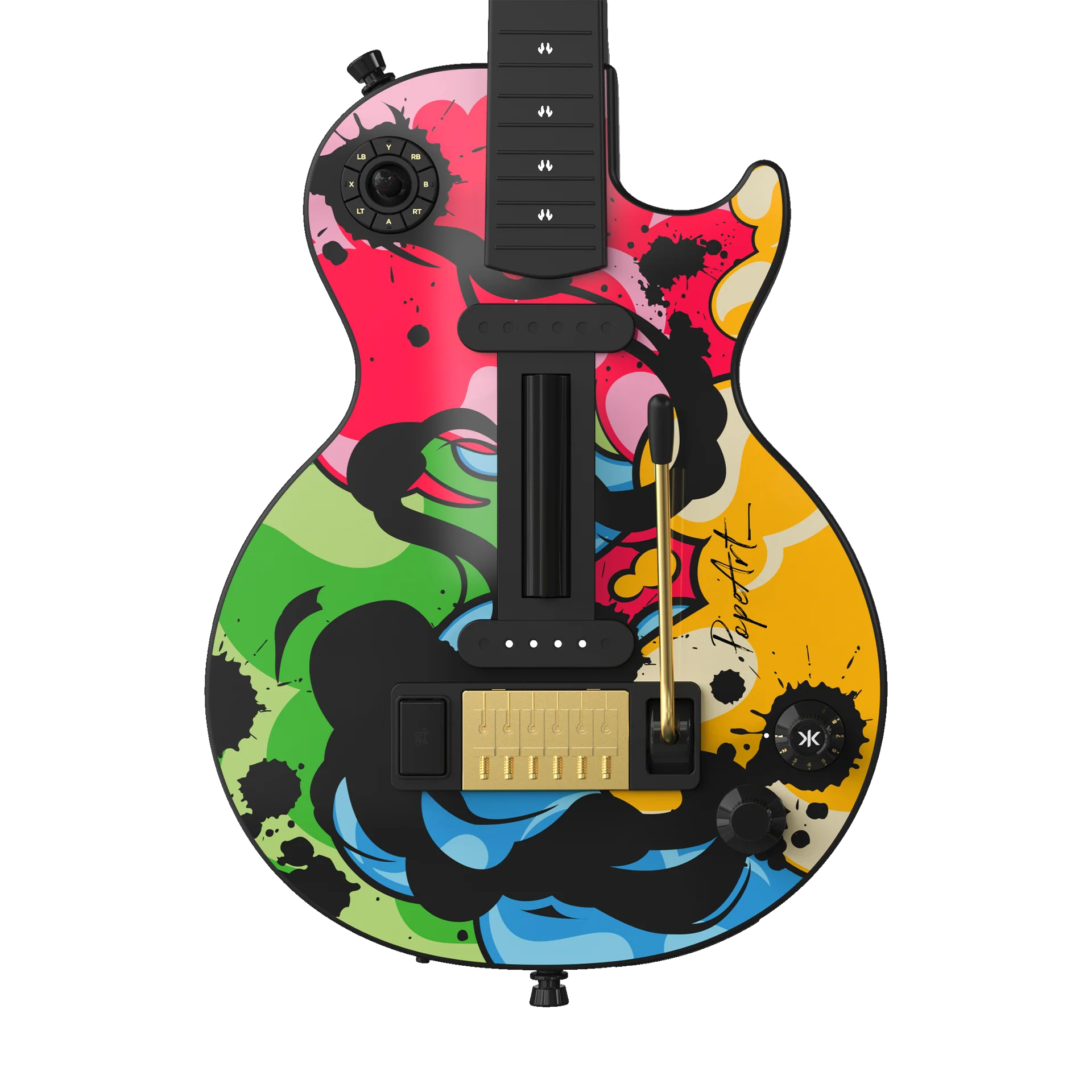 CRKD Gibson Les Paul Faceplate Skin Inked POPeArt (Gloss) - Image 7