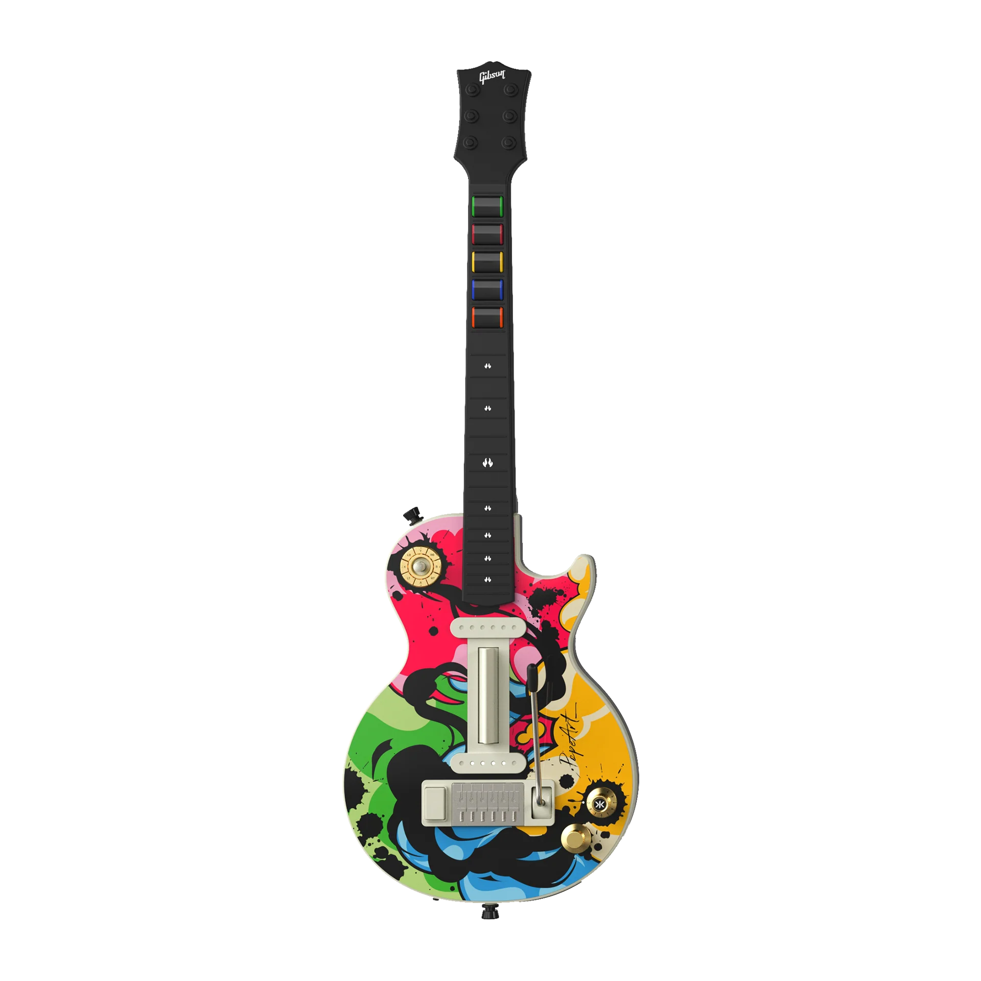 CRKD Gibson Les Paul Faceplate Skin Inked POPeArt (Gloss) - Image 8