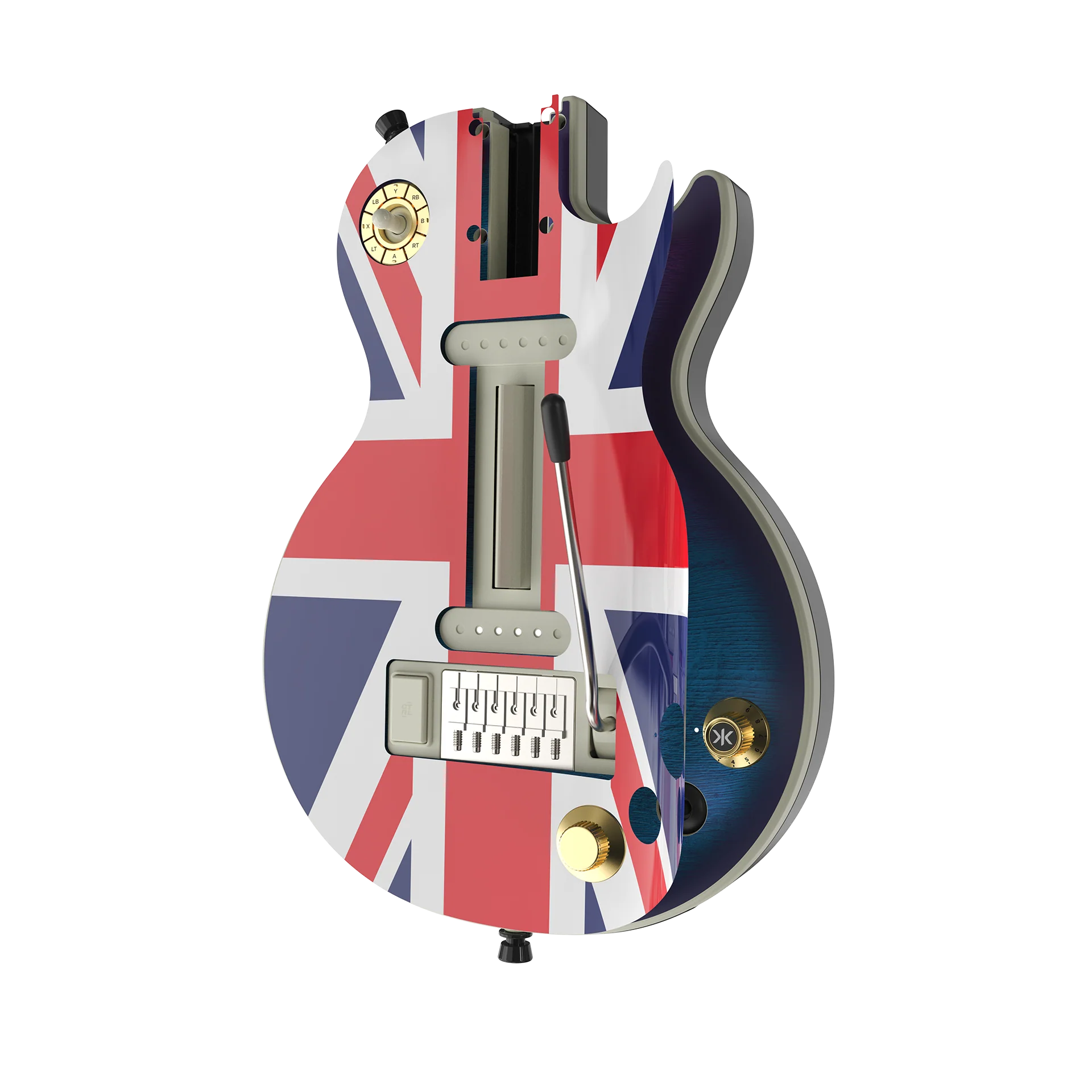 CRKD Gibson Les Paul Faceplate Skin Union Jack (Gloss) - Image 4