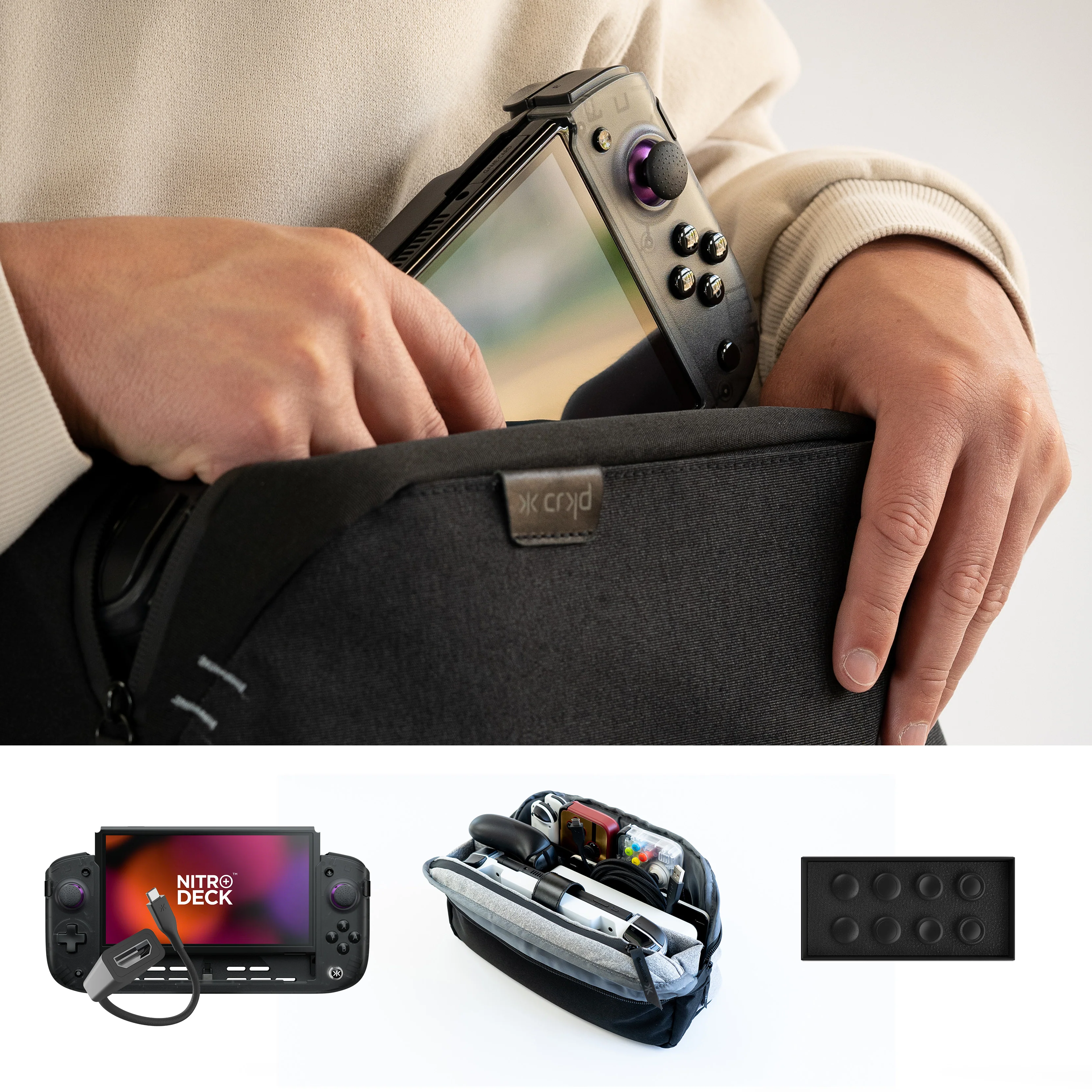 Nitro Deck+ Clear Black Edition + HDMI Adapter + Gear Bag + Stick Top 8 Pack Bundle - Image 6