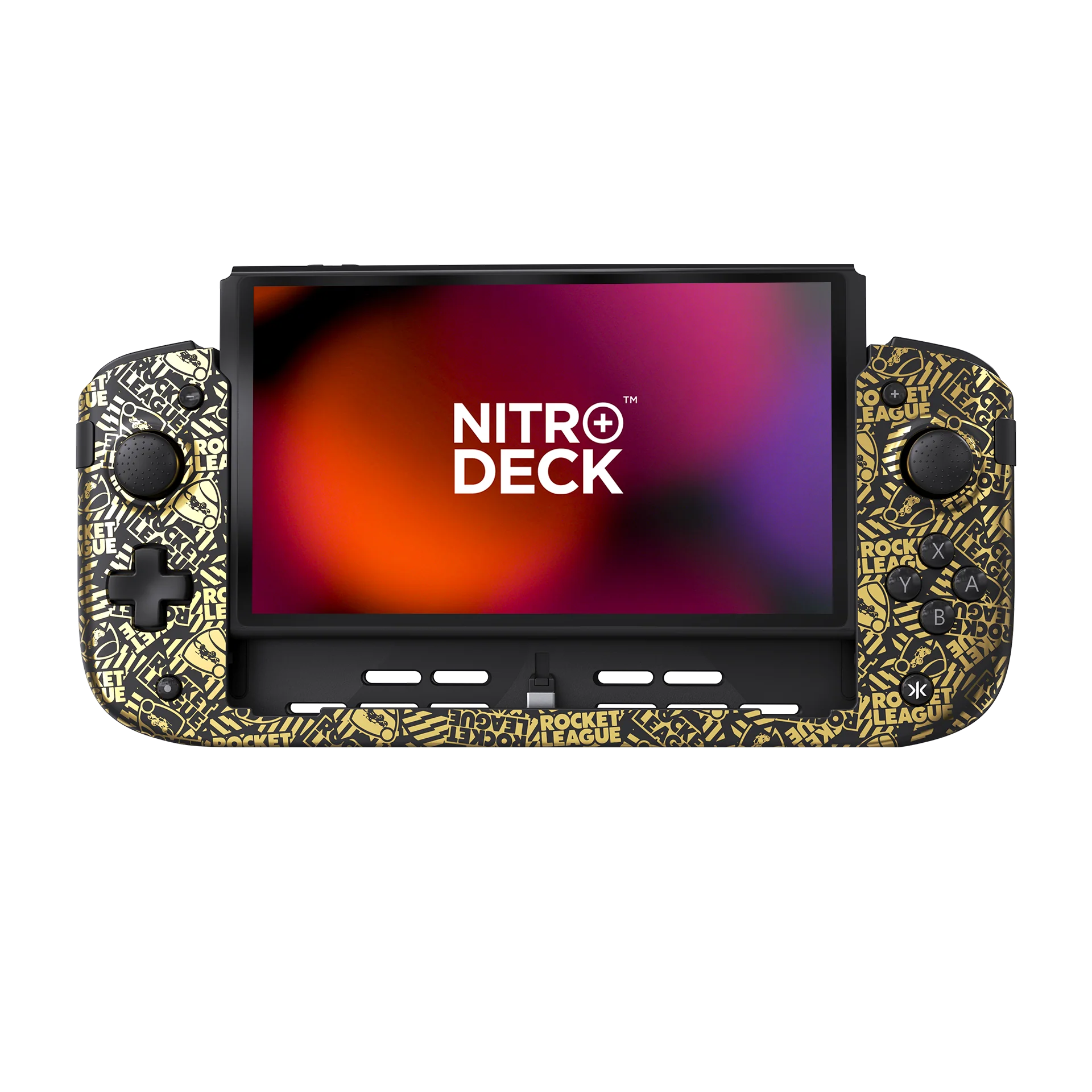 Nitro Deck+ Rocket League Gold Edition w/ Carry Case + HDMI Adapter + Stick Top 8 Pack Bundle - Image 9